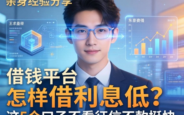亲身经验分享：借钱平台怎样借利息低？这5个口子不看征信下款挺快