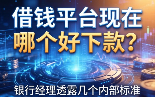 借钱平台现在哪个好下款？银行经理透露几个内部标准