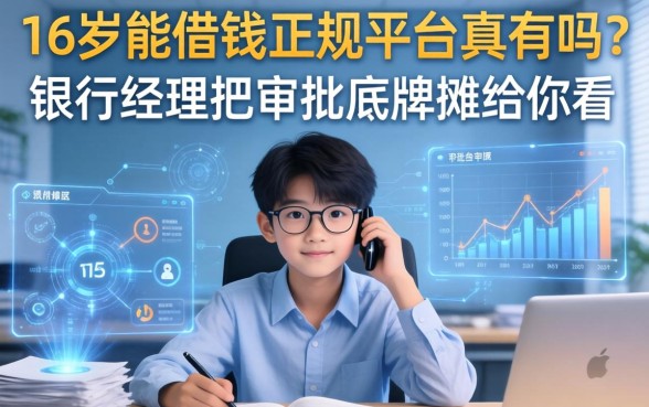 16岁能借钱的正规平台真有吗？银行经理把审批底牌摊给你看