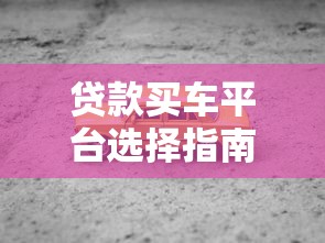 贷款买车平台选择指南：一站式解决购车资金难题