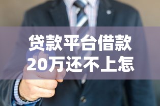 贷款平台借款20万还不上怎么办？教你5招应对策略