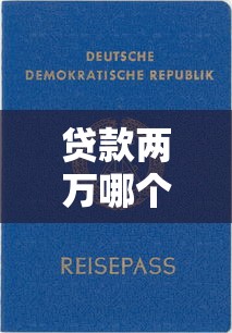 贷款两万哪个平台最好？2023年靠谱平台推荐及申请攻略
