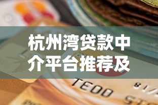 杭州湾贷款中介平台推荐及选择指南