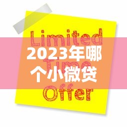 2023年哪个小微贷款平台好贷？十大靠谱渠道推荐及申请攻略