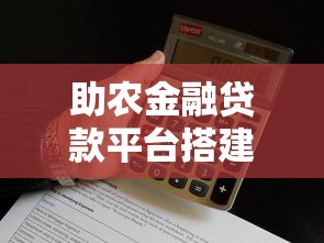 助农金融贷款平台搭建指南：从0到1的关键策略