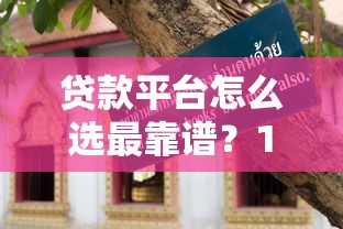 贷款平台怎么选最靠谱？10年从业者教你避坑技巧
