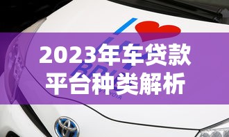 2023年车贷款平台种类解析及选择指南