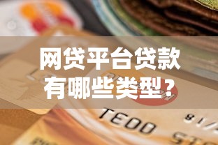 网贷平台贷款有哪些类型？如何选择靠谱渠道