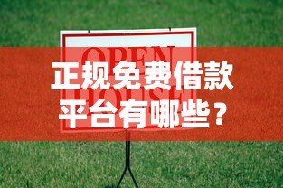 正规免费借款平台有哪些？10个靠谱贷款渠道推荐