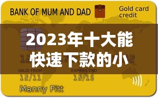2023年十大能快速下款的小额贷款平台推荐
