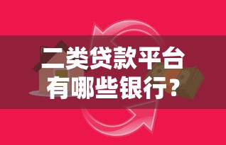 二类贷款平台有哪些银行？这几家机构值得关注！