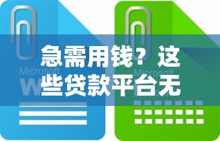 急需用钱？这些贷款平台无视征信快速放款