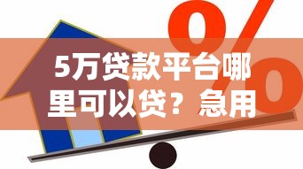 5万贷款平台哪里可以贷？急用钱这样选最靠谱