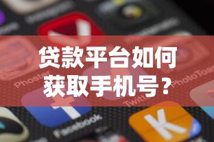 贷款平台如何获取手机号？揭秘个人信息授权与隐私保护机制