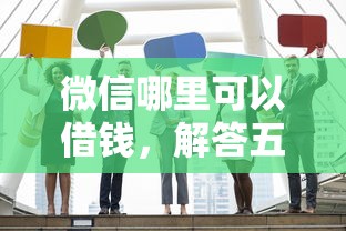 微信哪里可以借钱，解答五家不看征信的借款平台百分百
