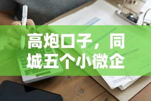 高炮口子，同城五个小微企业网上贷款平台