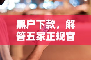 黑户下款，解答五家正规官方贷款平台
