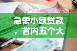 急需小额贷款，省内五个大额贷款平台