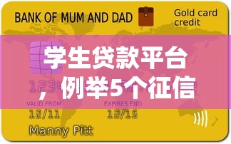 学生贷款平台，例举5个征信逾期严重,,,平台能下款