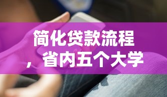 简化贷款流程，省内五个大学生网贷平台