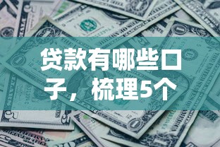 贷款有哪些口子，梳理5个黑贷款马上下款的口子2025