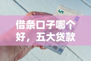 借条口子哪个好，五大贷款公司平台