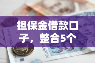 担保金借款口子，整合5个黑户高炮不审核的口子