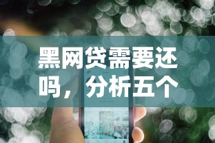 黑网贷需要还吗，分析五个和安逸花一样的平台