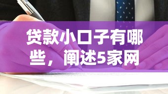 贷款小口子有哪些，阐述5家网贷容易通过的平台