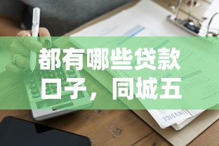 都有哪些贷款口子，同城五个起诉网贷平台
