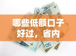哪些低额口子好过，省内五个必下款的口子
