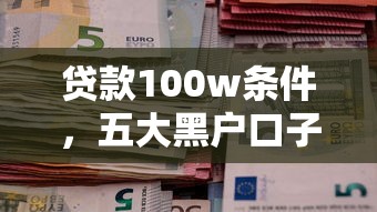 贷款100w条件，五大黑户口子