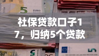 社保贷款口子17，归纳5个贷款平台哪家好