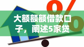 大额额额借款口子，阐述5家贷款服务平台