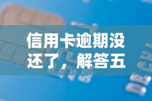 信用卡逾期没还了，解答五家百分百下款的借款平台