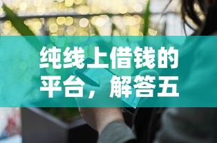 纯线上借钱的平台，解答五家平台借钱容易