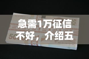急需1万征信不好，介绍五个黑户百分百能借到钱的平台