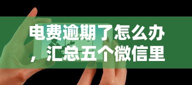电费逾期了怎么办，汇总五个微信里可以借钱的平台