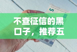 不查征信的黑口子，推荐五个最好下款的借款平台