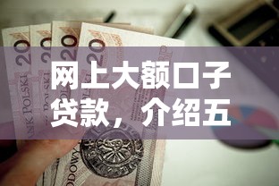 网上大额口子贷款，介绍五个黑户短借平台,秒下款还可靠