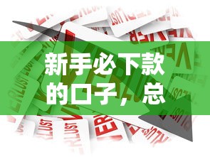 新手必下款的口子，总结五个贷款平台排行