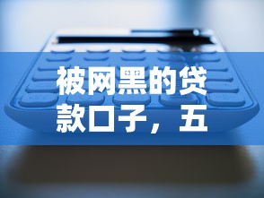被网黑的贷款口子，五大网上借钱的平台
