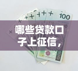 哪些贷款口子上征信，归纳5个最新口子