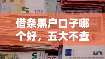 借条黑户口子哪个好，五大不查征信贷款平台