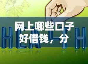 网上哪些口子好借钱，分析五个社保贷款平台