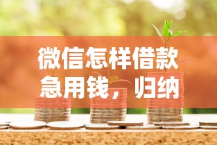 微信怎样借款急用钱，归纳5个未成年借钱平台