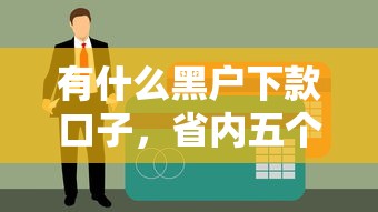 有什么黑户下款口子，省内五个贷款平台好通过