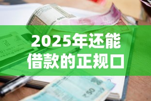 2025年还能借款的正规口子推荐