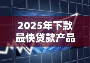 2025年下款最快贷款产品推荐