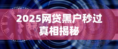 2025网贷黑户秒过真相揭秘